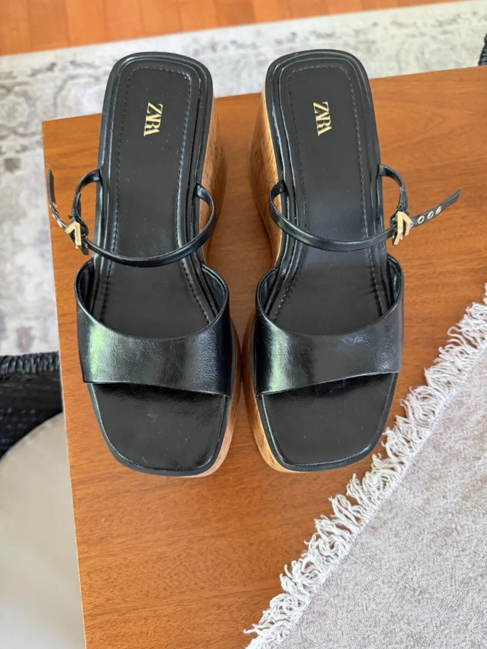 Zara chunky wedge sandals
